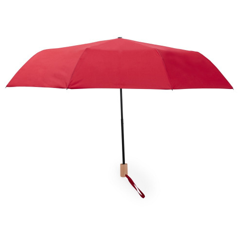 Wiatroodporny parasol manualny RPET, składany Czerwony V0762-05 (1)