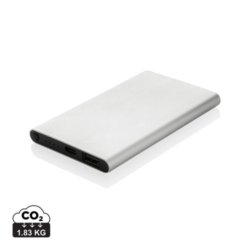 Power bank 4000 mAh z aluminium z recyklingu Srebrny P322.422 (11)