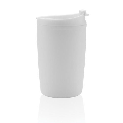 Kubek podróżny 300 ml z PP z recyklingu White P433.083 (2)