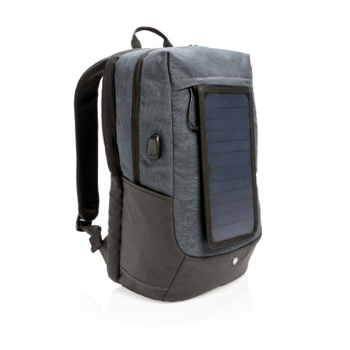 Plecak na laptopa 15,6", ładowarka słoneczna 7W Swiss Peak Eclipse czarny P762.120 (1)