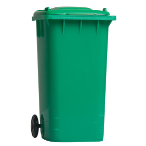 Pojemnik na przybory do pisania "kontener na śmieci" zielony