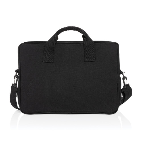 Torba na laptopa 15,4" AWARE™ Laluka, bawełna z recyklingu czarny P732.111 (2)