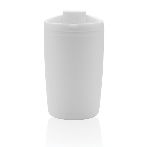 Kubek podróżny 300 ml z PP z recyklingu White P433.083 (1)