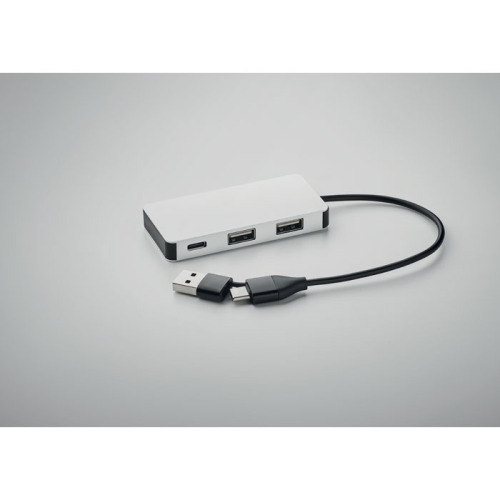 3-portowy hub USB kabel 20cm Srebrny MO2142-14 (5)