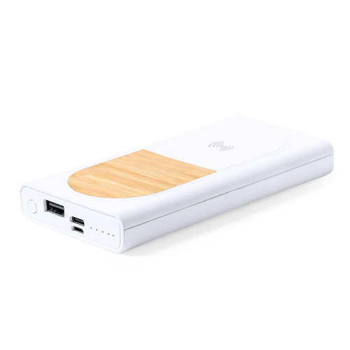 Bezprzewodowy power bank 8000 mAh, ładowarka bezprzewodowa 15W Biały V8324-02 (7)