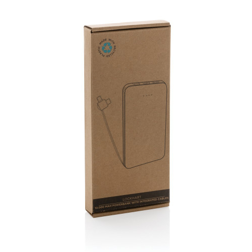 Power bank 10000 mAh Lockhart, zintegrowane kable Black P322.431 (11)